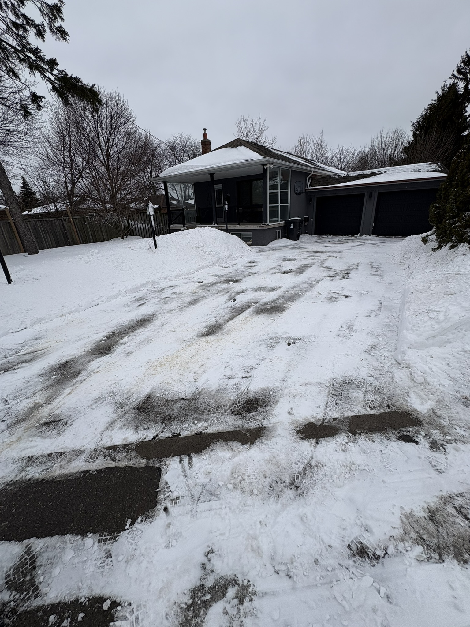Snow clearing on a Toronto property