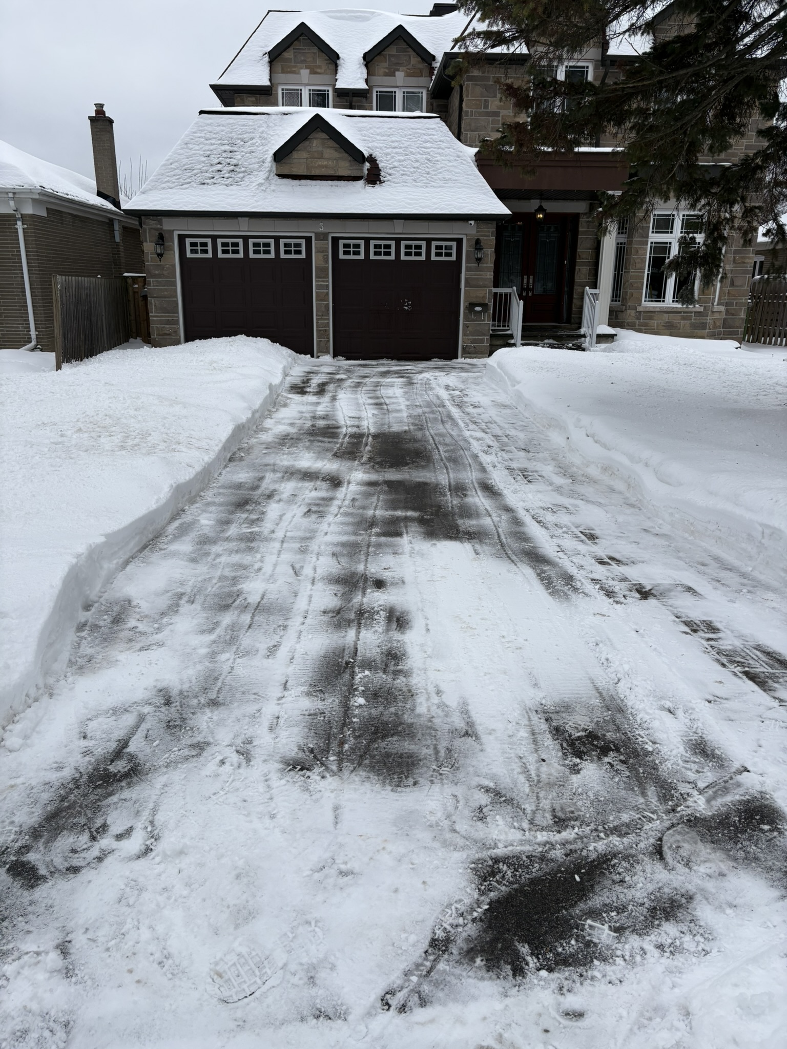 Completed residential snow removal